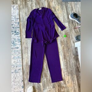 2 for $30 sale: Vintage C.M Shapes purple outfit. Tunic and pull-on pants (M)